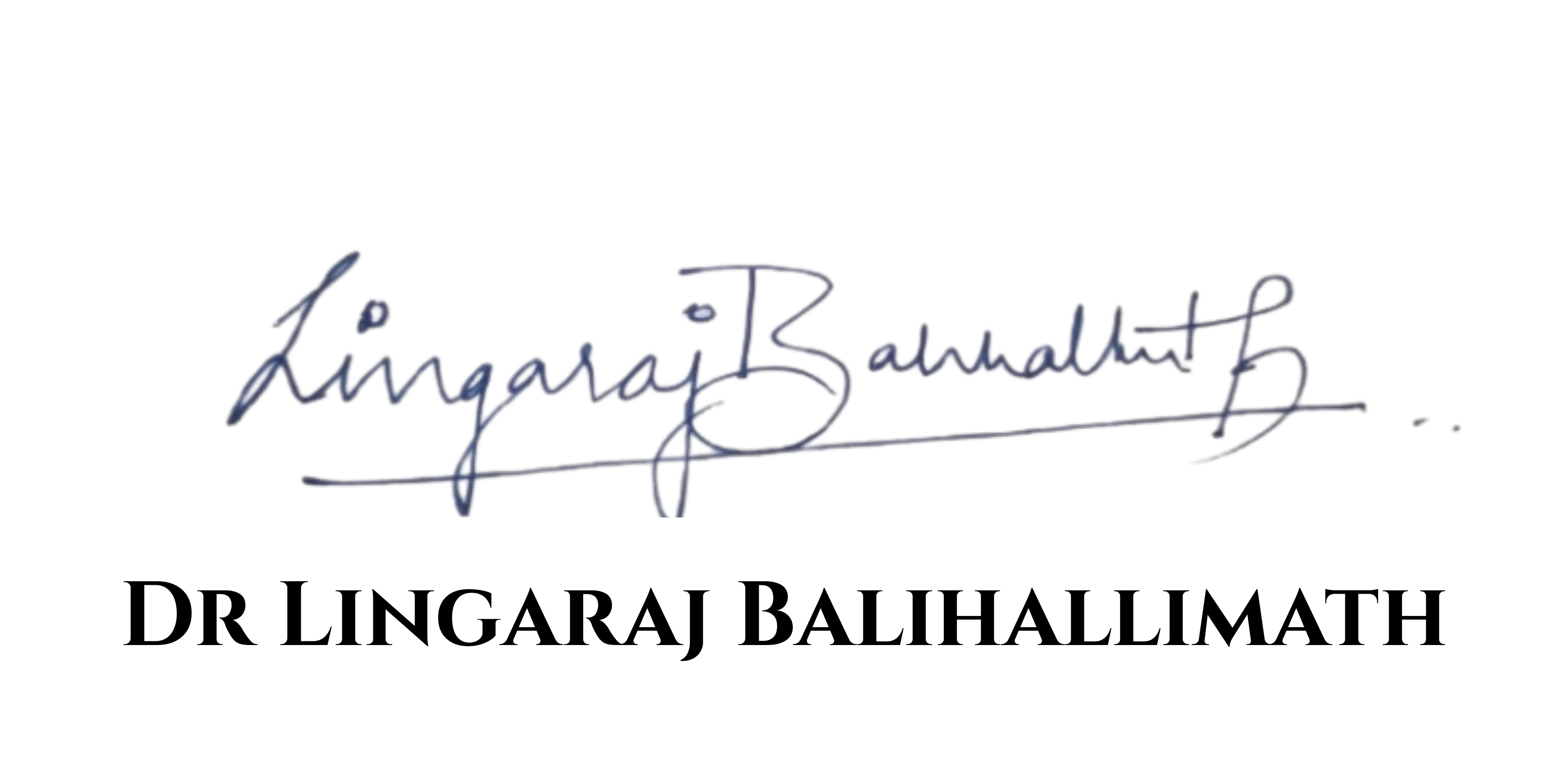 Dr. Lingaraj Balihallimath's Signature